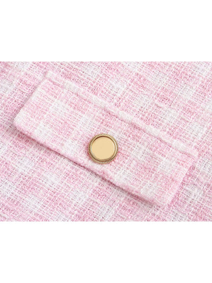 Dames Jasje Roze Met Gouden Knopen