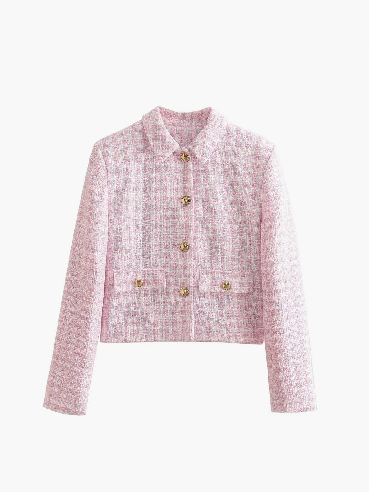 Dames Jasje Roze Met Gouden Knopen - StudioMarella