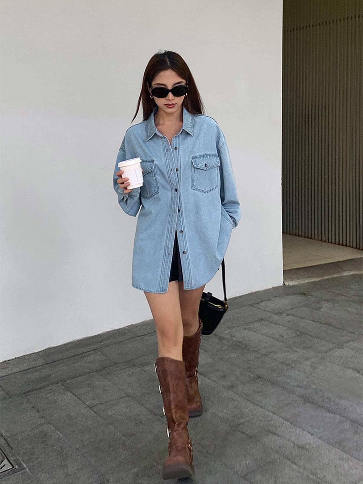 Oversized Jeans Blouse Lose Fit en Comfortabel - StudioMarella