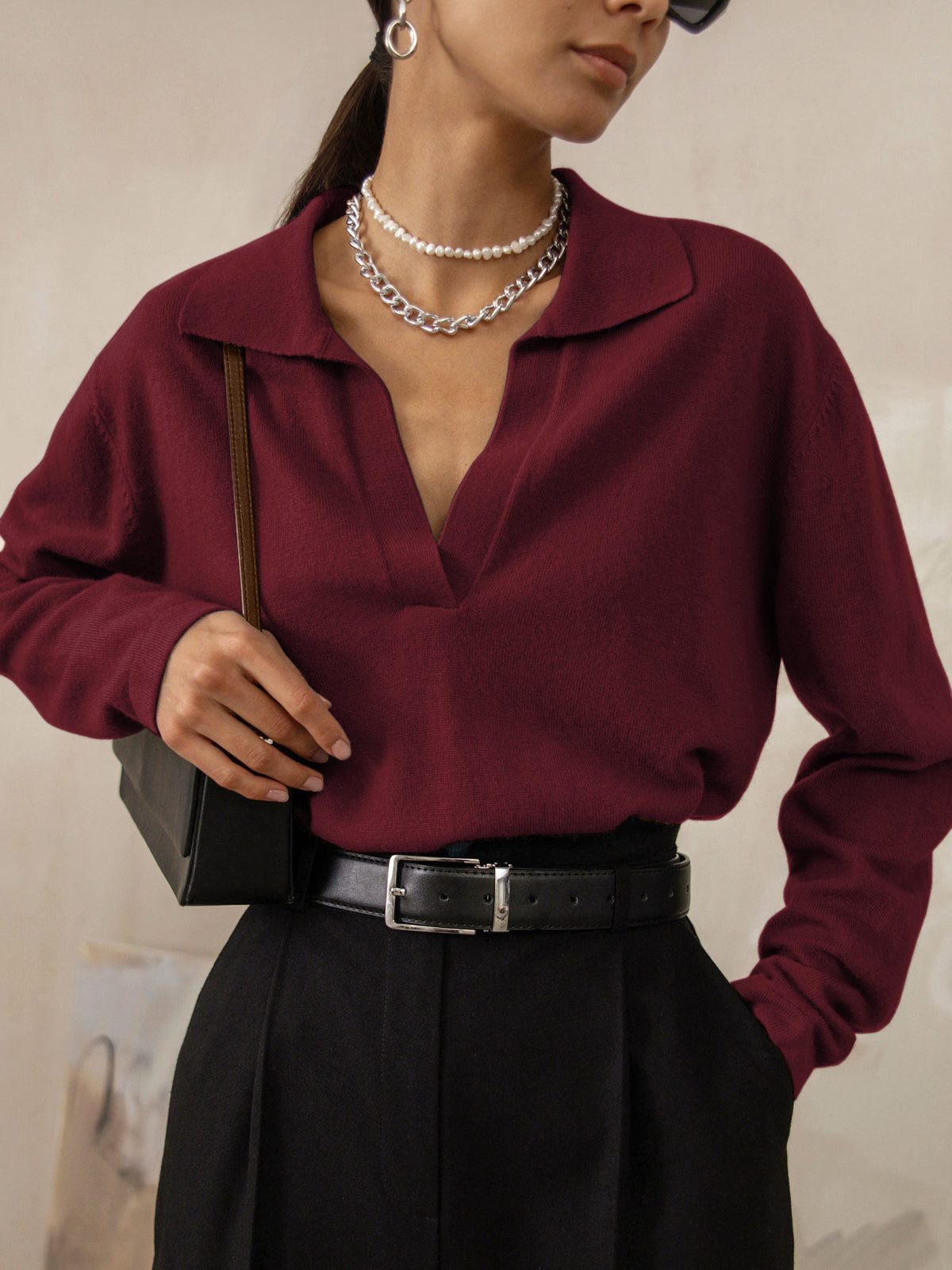 Elegante Trui voor Vrouw met Colletto
