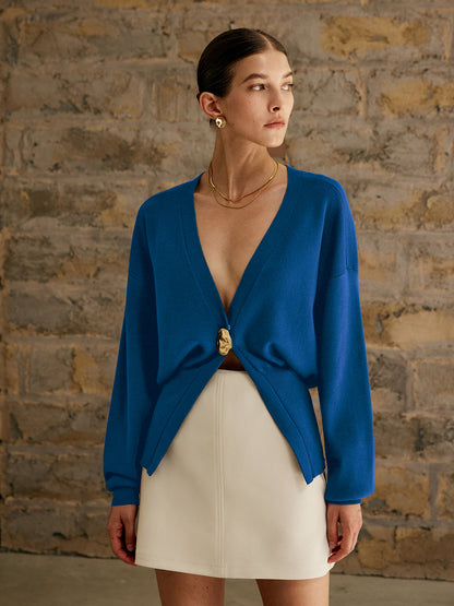 Gouden Knopen Cardigan voor Vrouw
