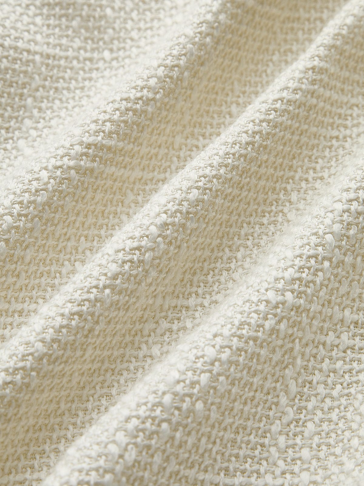 Witte Blazer voor Dames van Tweed met Satijnen Accenten