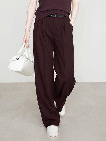 Chino Broek Bordeaux Rood Comfortabele Verena Stijl