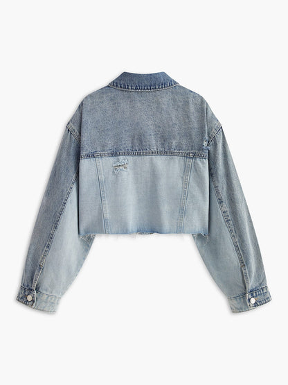 Jeansjassen Dames Kort Casual Blauw