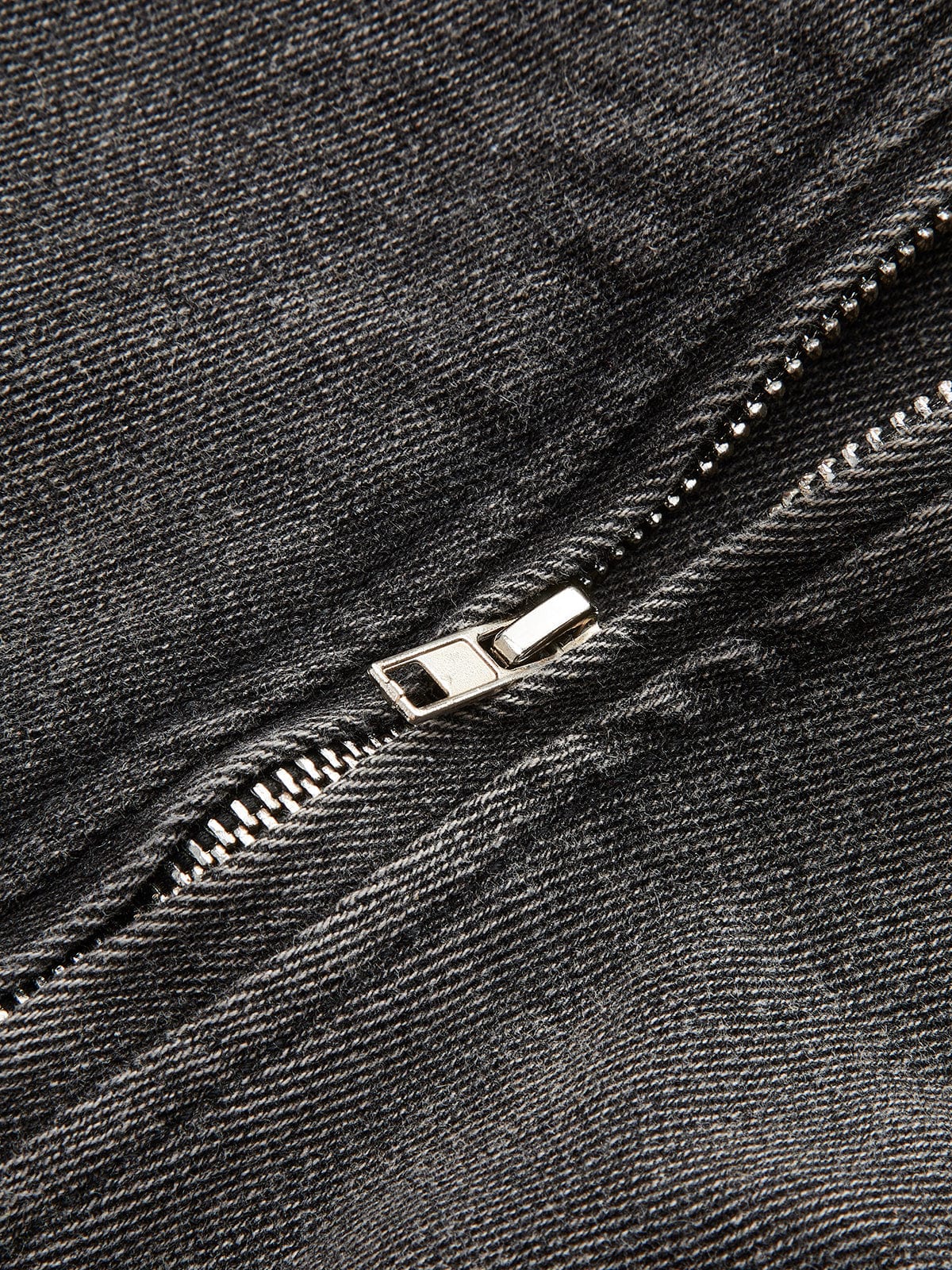 Vrouwen Bikerjack Denim Zwart Leerlook