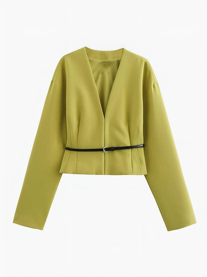 Dames Blazer Kort Model Smalle Taille Stijlvol - StudioMarella