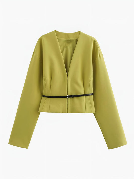 Dames Blazer Kort Model Smalle Taille Stijlvol - StudioMarella