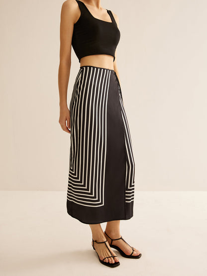 Maxi Rok Dames Zomerse Rok van Ribstof met Stretch
