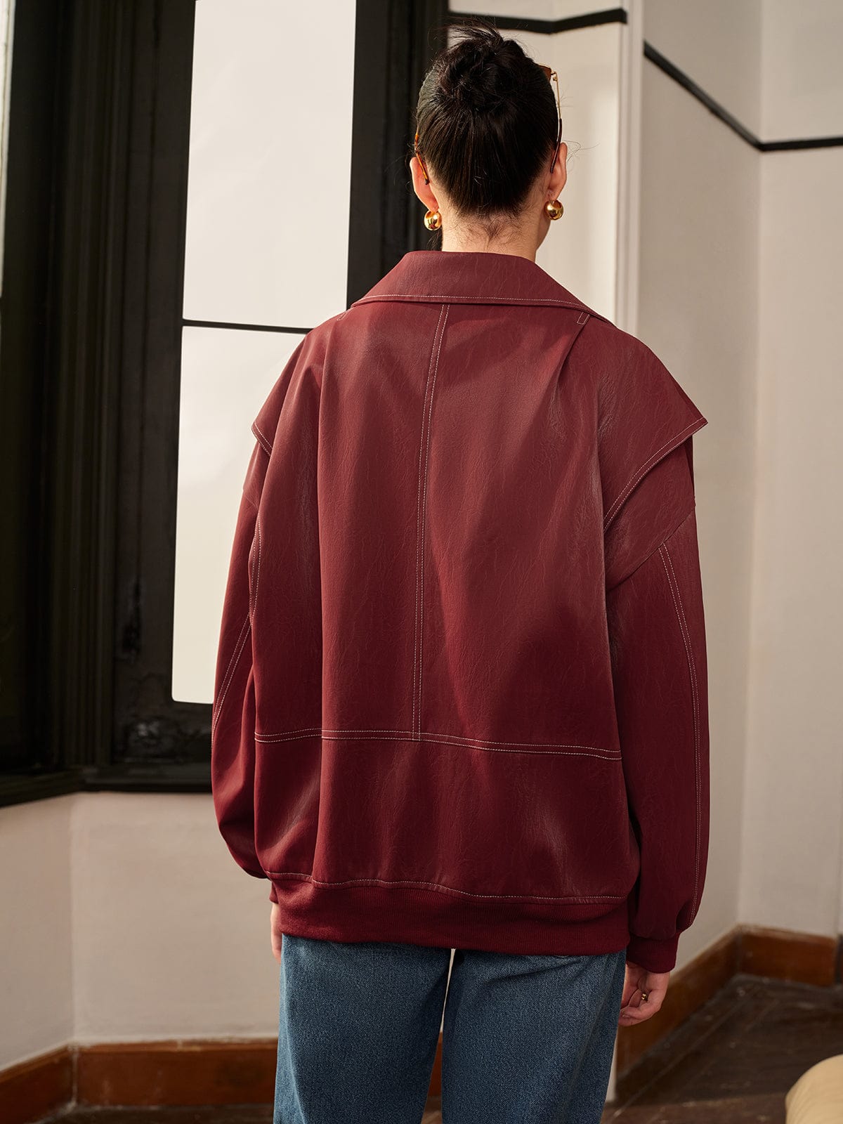 Rode Jas met Capuchon en Stoere Fit