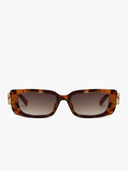Luipaard Zonnebril Vierkant Modieus Design