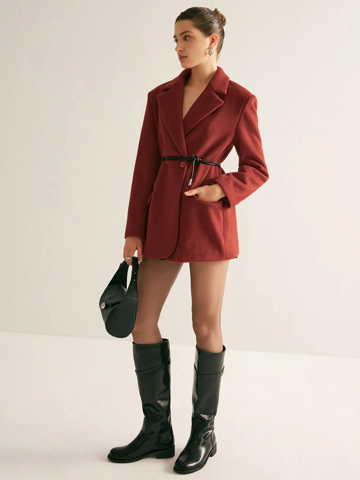 Blazer Heren Gecentreerd Model met Schoudervullingen