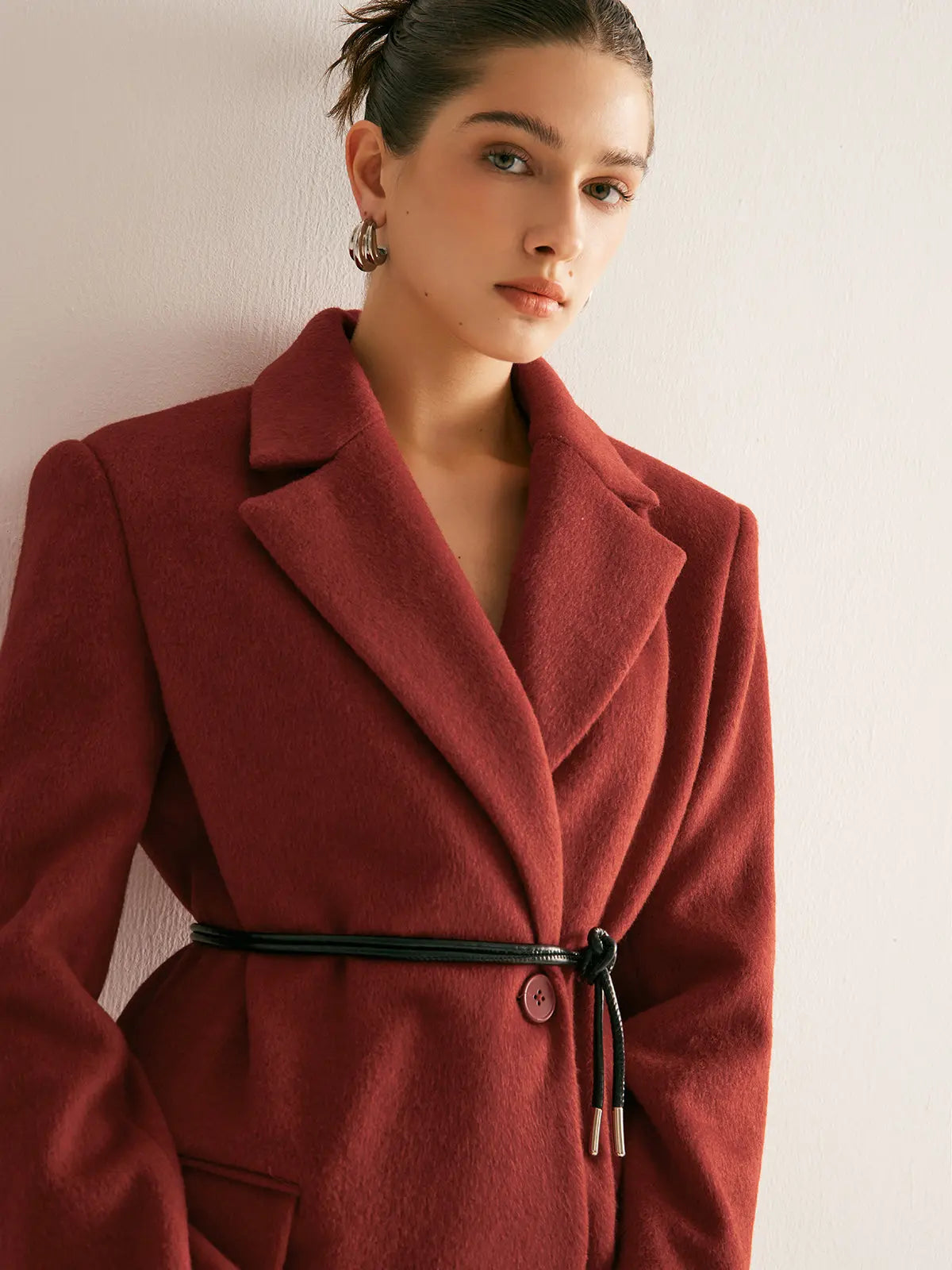 Blazer Heren Gecentreerd Model met Schoudervullingen