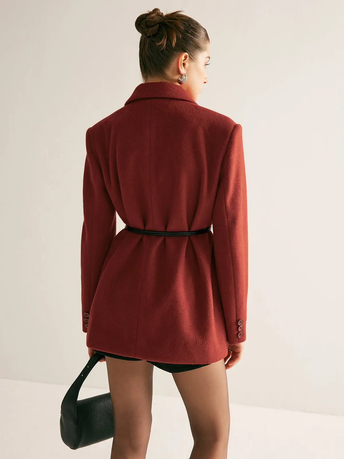 Blazer Heren Gecentreerd Model met Schoudervullingen