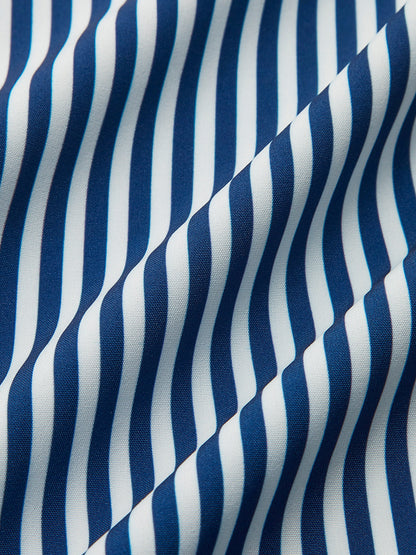 Dames Blouse Marineblauw Gestreept Wijd Mouwen