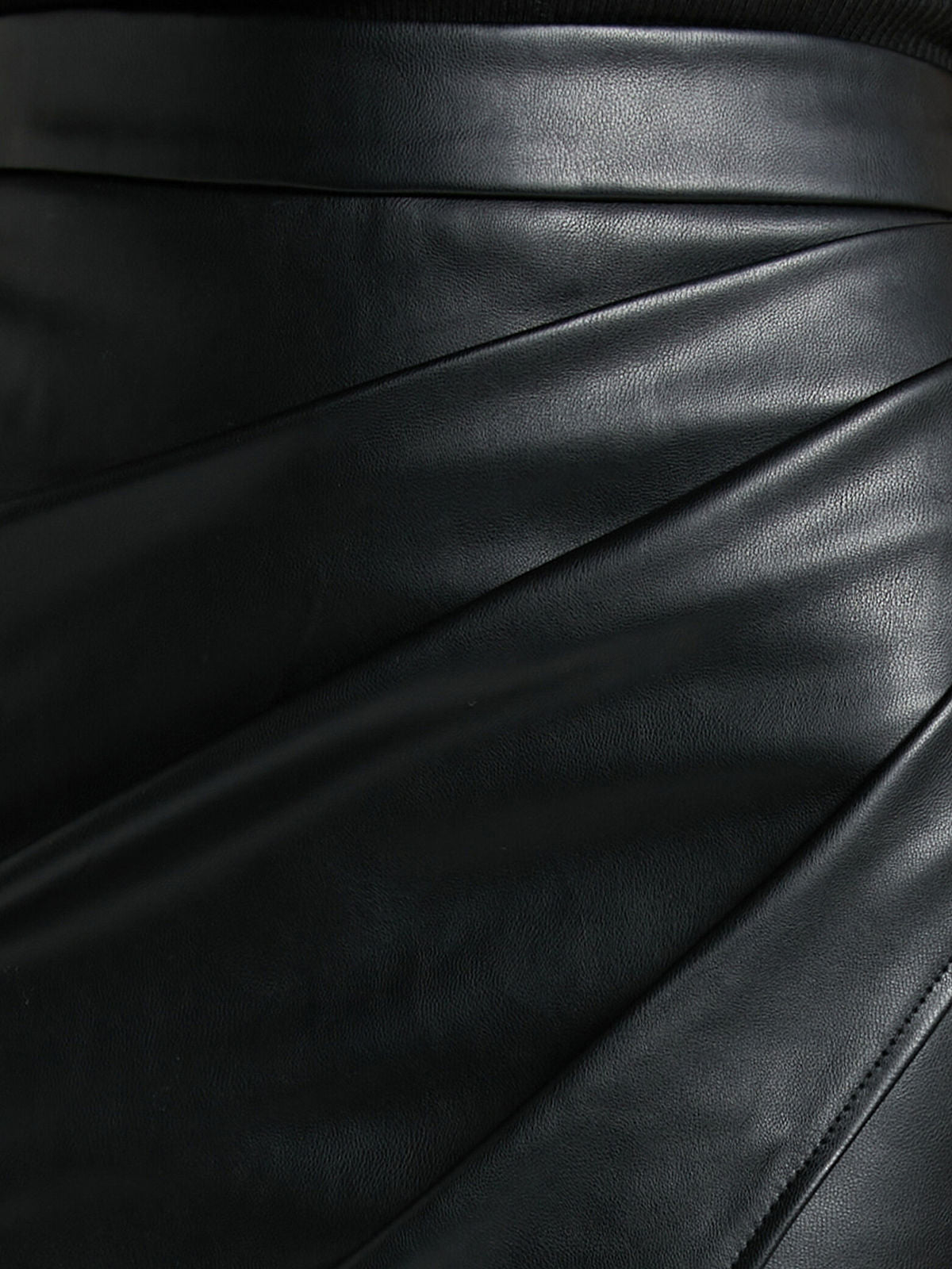 Leren Rok Plissé Split Elegant voor Vrouw