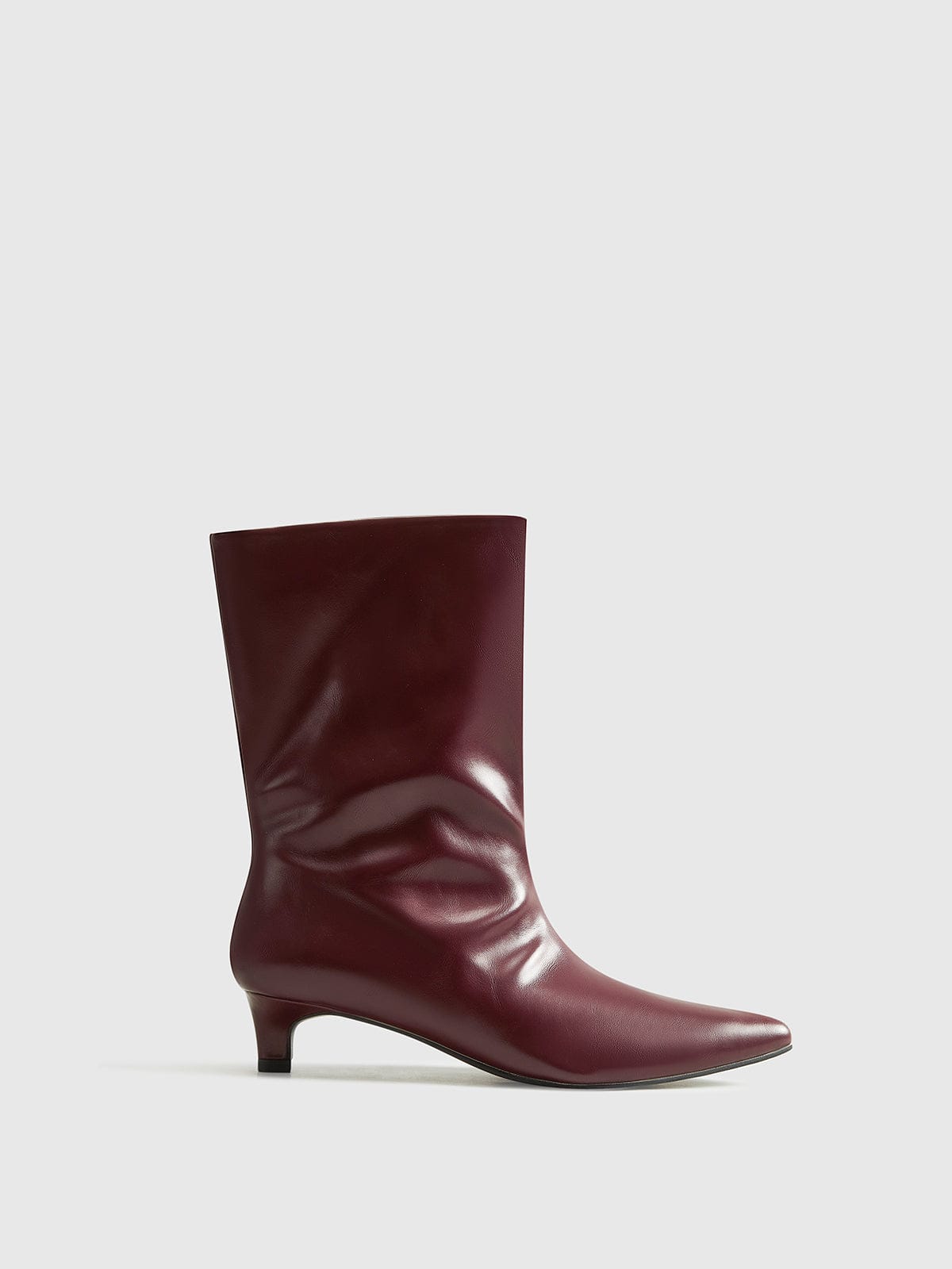 Leren Enkellaarsjes Rood Elegante Minimalistische Look - StudioMarella
