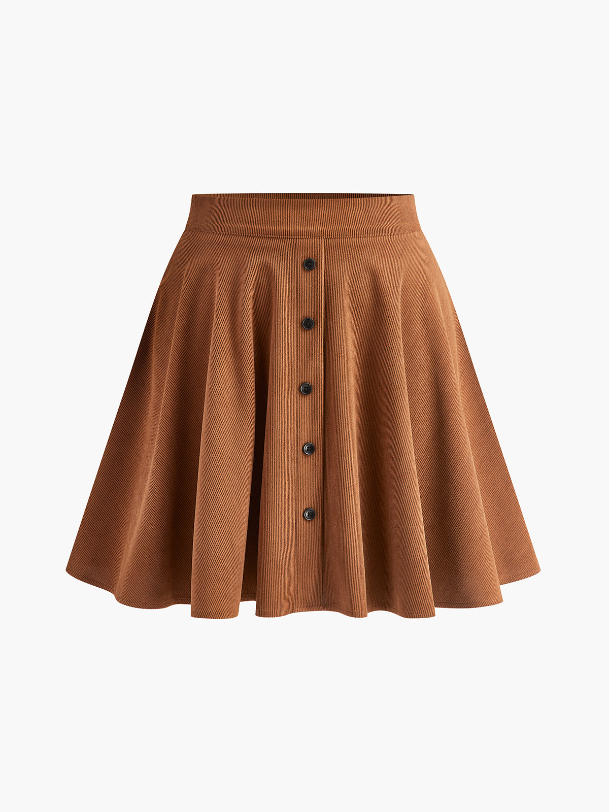 Dames Rok Corduroy Wijd Model met Knoopsluiting - StudioMarella