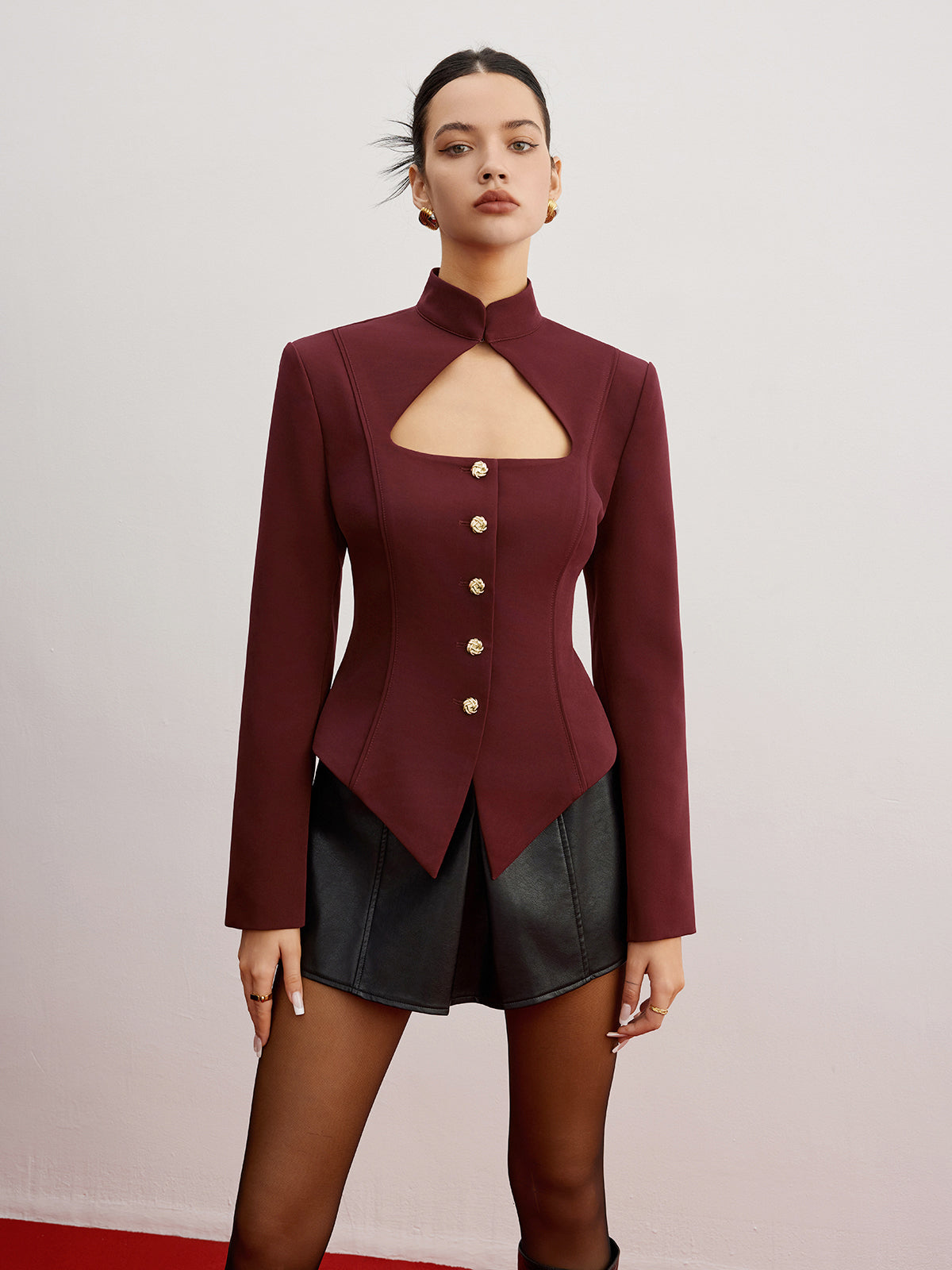 Vrouwelijke Blazer Slank en Elegant voor Werk