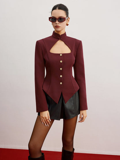 Vrouwelijke Blazer Slank en Elegant voor Werk