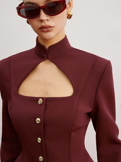Vrouwelijke Blazer Slank en Elegant voor Werk