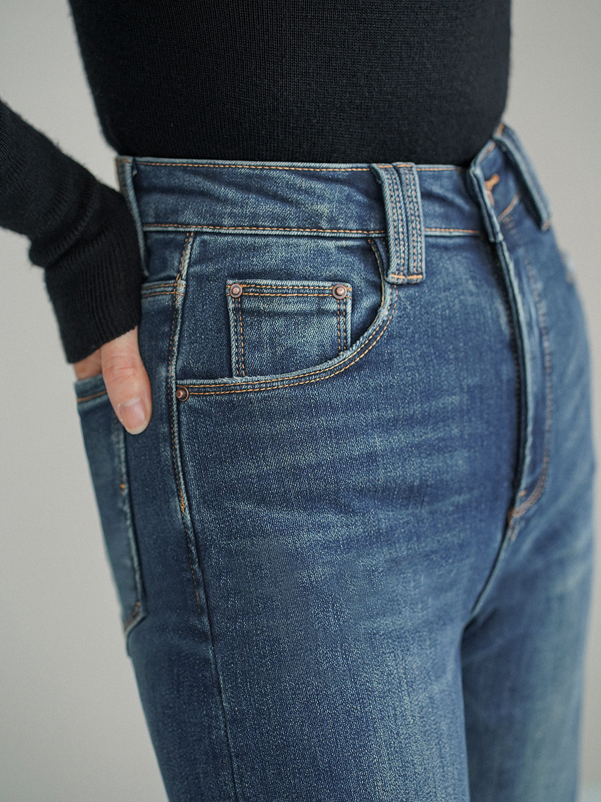 Stretch Denim Spijkerbroek Dames Mid Waist Bootcut Jeans