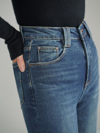 Stretch Denim Spijkerbroek Dames Mid Waist Bootcut Jeans
