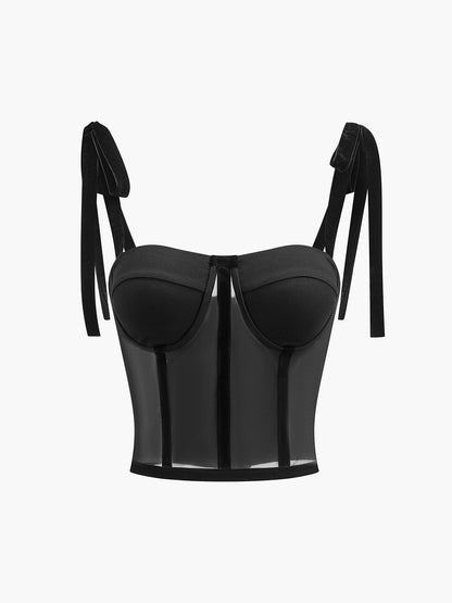 Mesh Bustier Top voor Dames Doorzichtig en Elegant