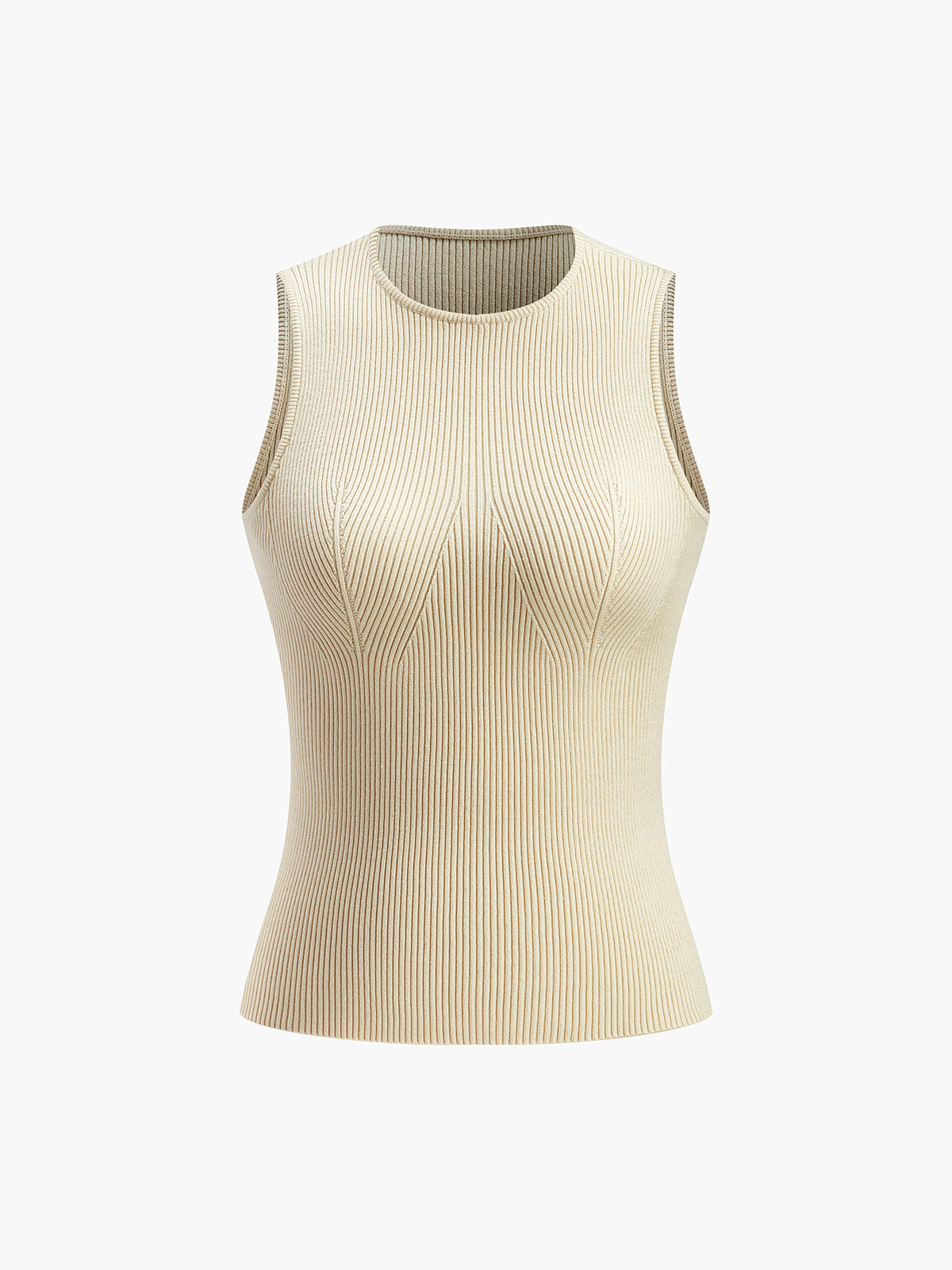 Dame Tanktop Mouwloos Bodycon Ribbreisel