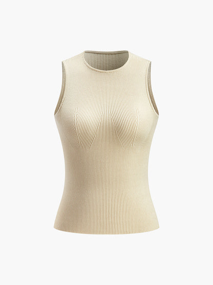 Dame Tanktop Mouwloos Bodycon Ribbreisel