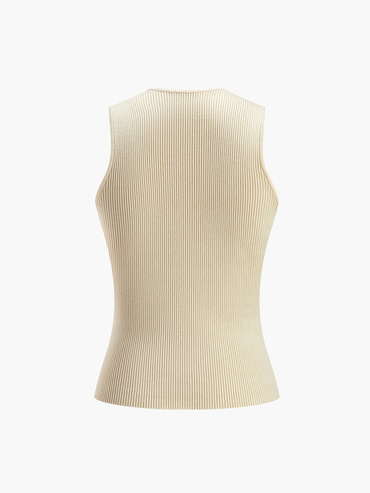 Dame Tanktop Mouwloos Bodycon Ribbreisel