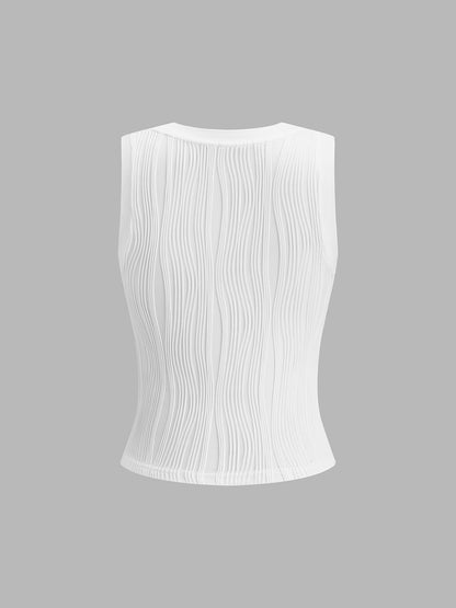Dames Tanktop Zomer Slim Fit Ribbroek Model