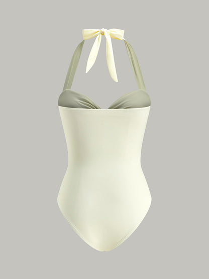 Dames Badpak Elegante Halter One-Piece Zwemkleding