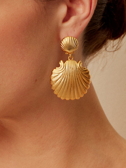 Gouden Oorbellen Dames Verfijnd Drop Model