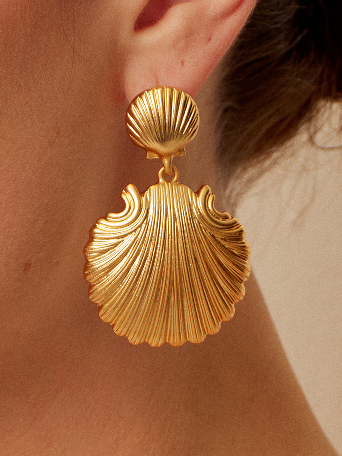 Gouden Oorbellen Dames Verfijnd Drop Model