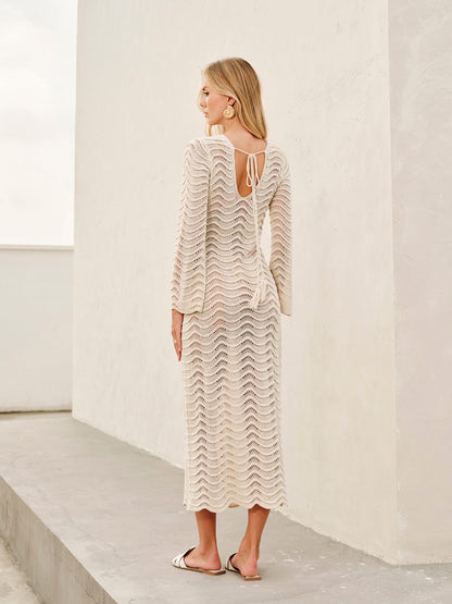 Strandjurk - Witte Maxi Cover Up Jurk voor Vrouw