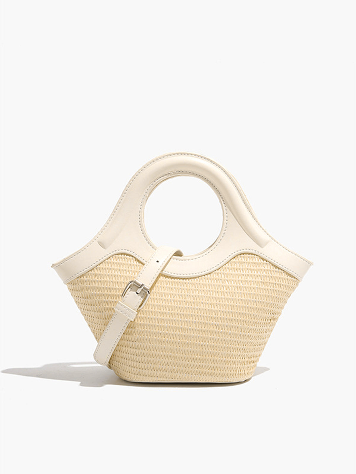 Rieten Strandtas Rond Dames Boho Stijl Zomer - StudioMarella