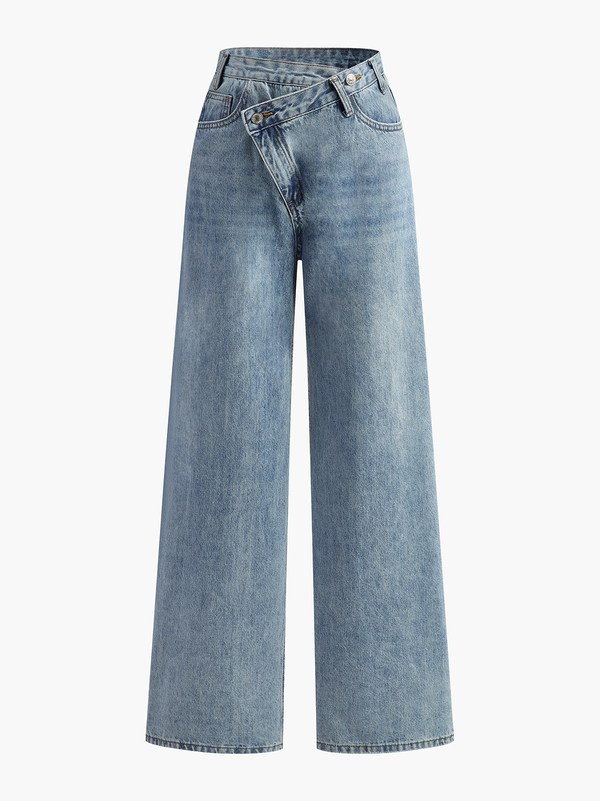 Dames Jeans Asymmetrisch Wide Leg Model - StudioMarella