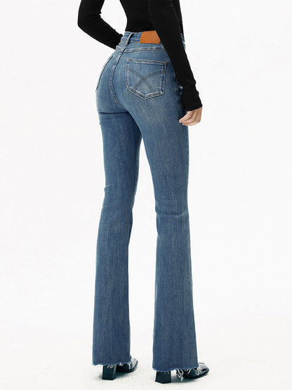 Nikola | Hoge Waist Bootcut Jeans met Stretch voor Vrouw - StudioMarella