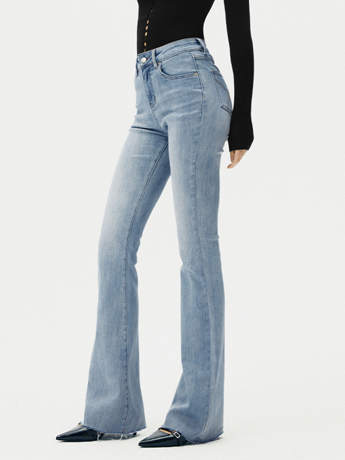 Nikola | Hoge Waist Bootcut Jeans met Stretch voor Vrouw