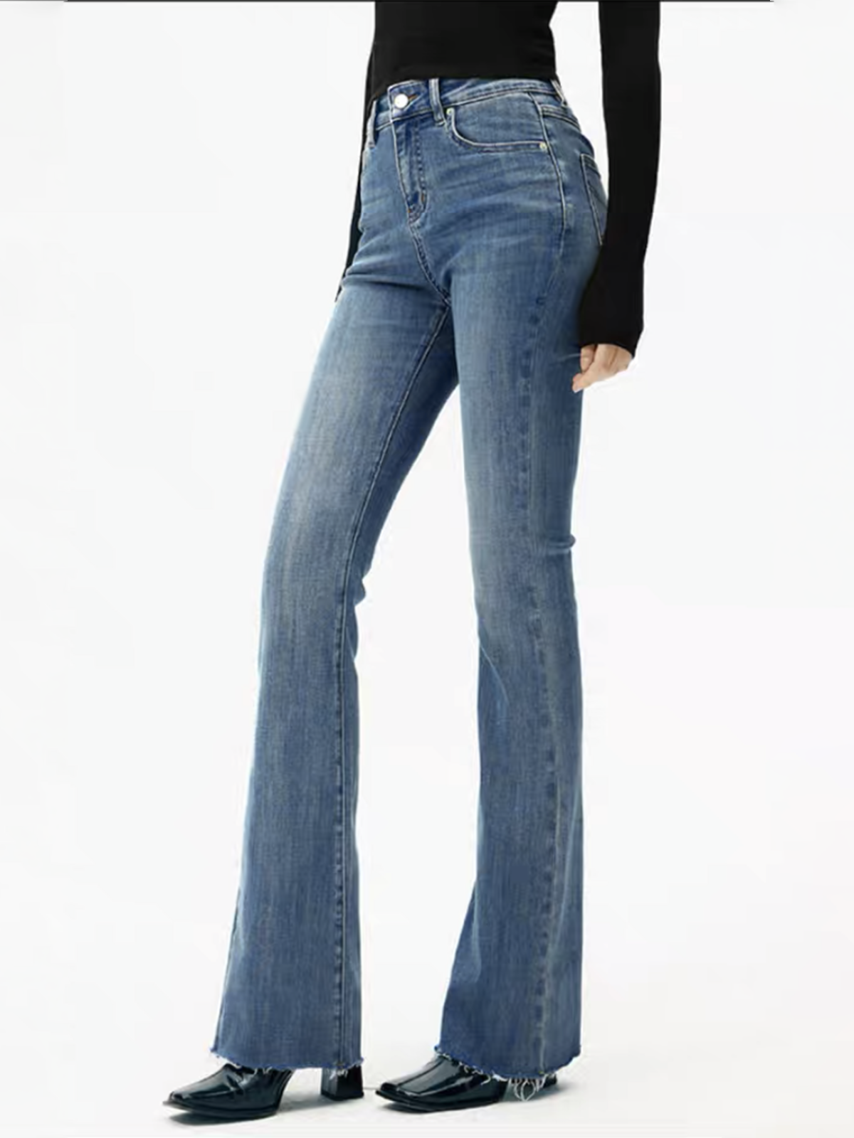 Nikola | Hoge Waist Bootcut Jeans met Stretch voor Vrouw