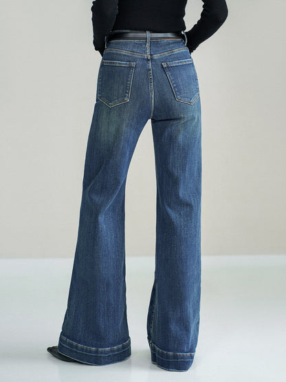 Stretch Denim Spijkerbroek Dames Mid Waist Bootcut Jeans