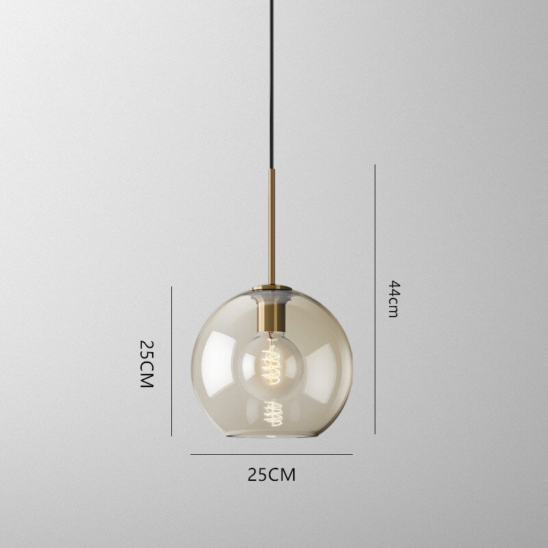 Glazen Hanglamp met Cognackleurige Kap – Stijlvolle Eetkamerverlichting in Verschillende Vormen