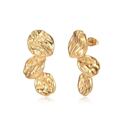 Gouden Oorbellen Statement Elegant Design