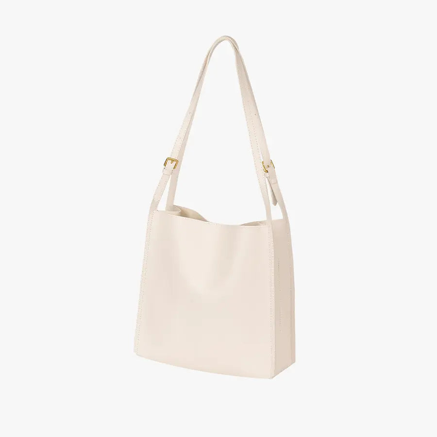 Leren Schoudertas Boxy Model met Dunne Schouderband