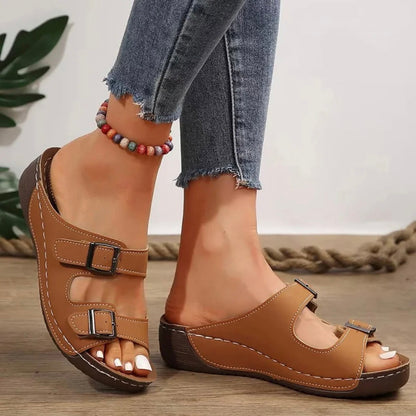 Dames Gespsandalen Comfortabele Pasvorm