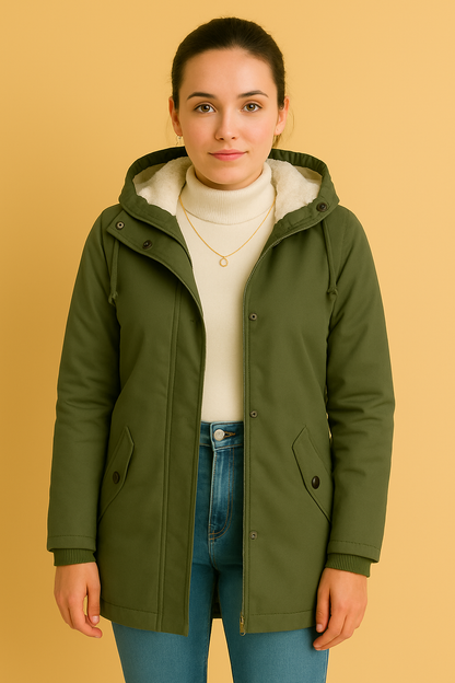 Dames Winterjas Waterdicht met Capuchon en Faux Fur Lining