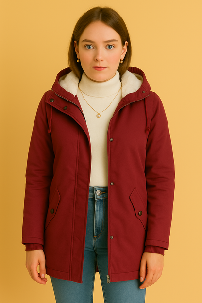 Dames Winterjas Waterdicht met Capuchon en Faux Fur Lining