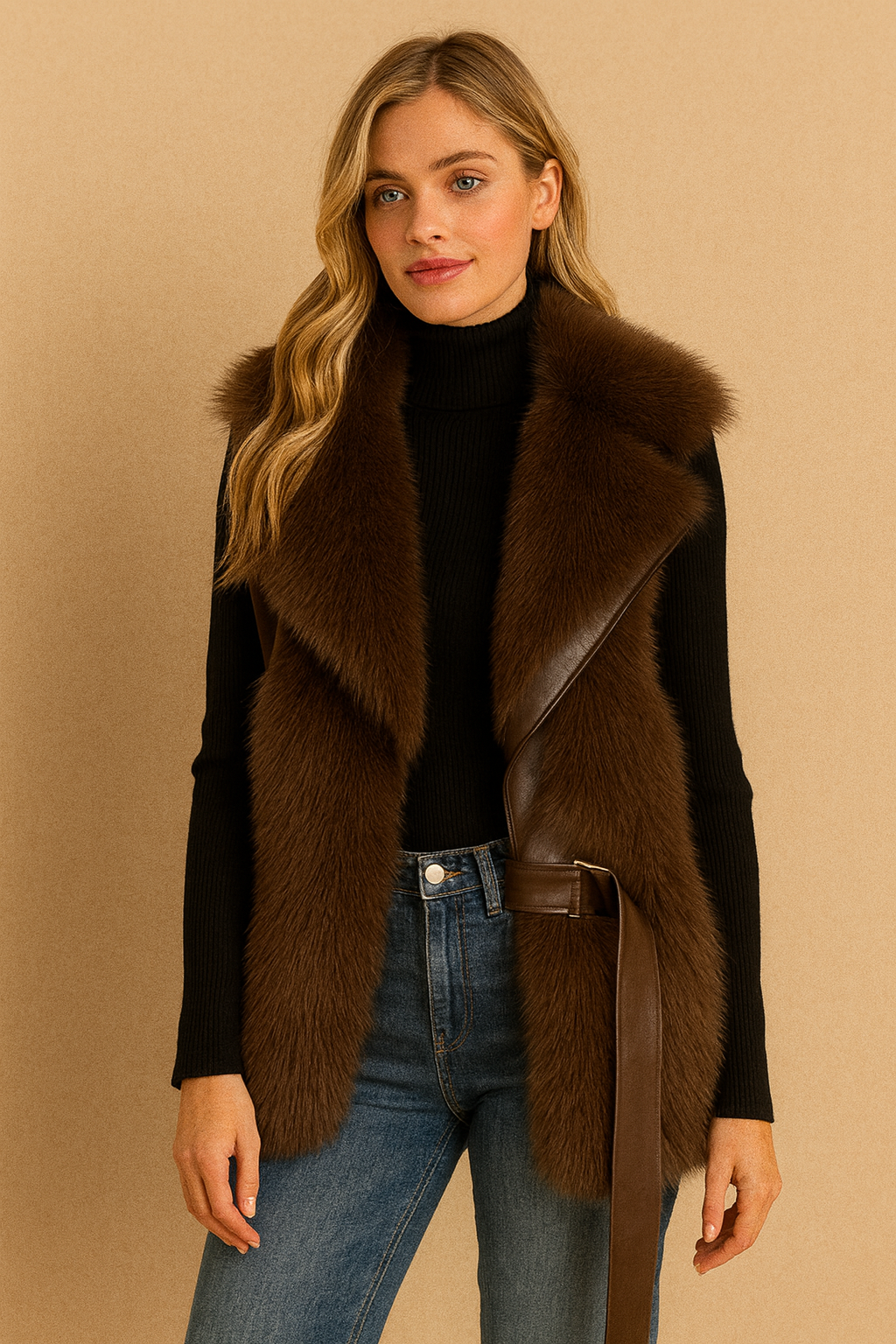 Dames Bodywarmer Faux Fur Warm en Stijlvol - StudioMarella