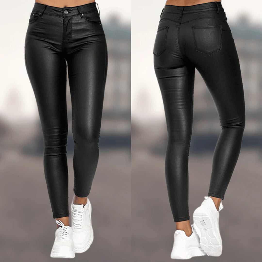 Dames Broek Skinny Leerlook Stijl - StudioMarella