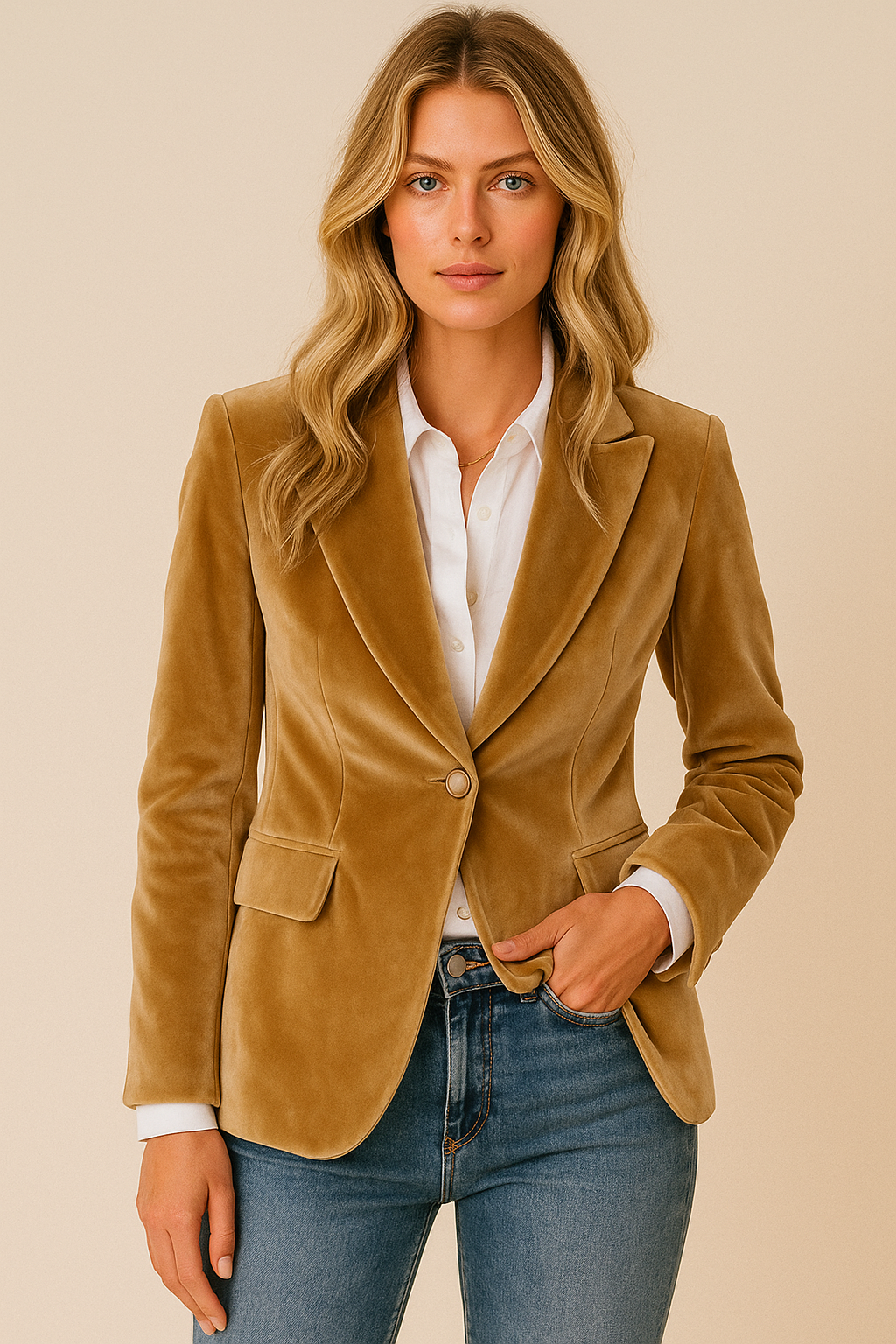 Dames Blazer Fluwelen Stijlvol en Trendy